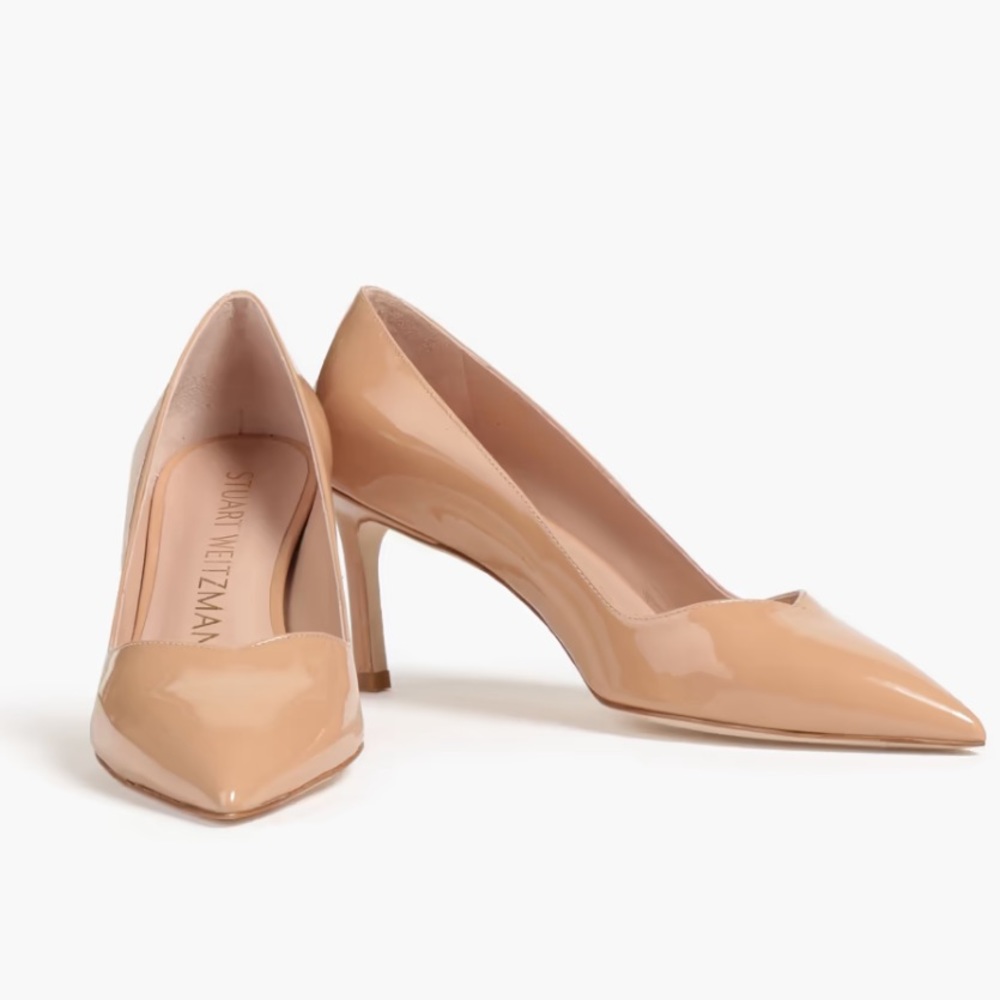 Stuart weitzman, Anny patent-leather pumps, mid heel, size 8